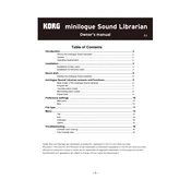 KORG minilogue Sound Librarian manual cover