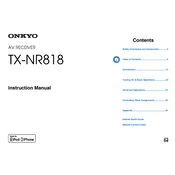 Onkyo TX NR818 manual cover