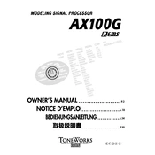 KORG AX100G manual cover