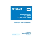 Yamaha FX SHO, FX Cruiser SHO Waverunner 2008 manual cover