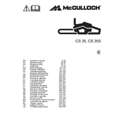 McCulloch CS 35 manual cover