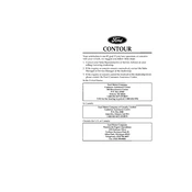 Ford Contour 1997 manual cover