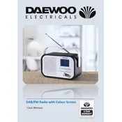 Daewoo DAB FM Radio with Colour Screen AVS1403 Radio manual cover