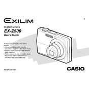 Casio EXZ500 Camera manual cover