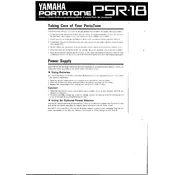 Yamaha PSR-18 Keyboard manual cover