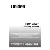 Uniden UBC126AT Receiver manual cover