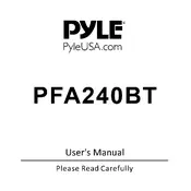 Pyle PFA240BT Amplifier manual cover