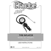 Clarke 3082107 TPG30PTC Tyre Inflator manual cover