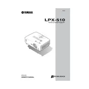 Yamaha LPX-510 Projector manual cover