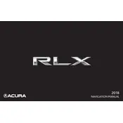 Acura RLX 2018 Sedan manual cover