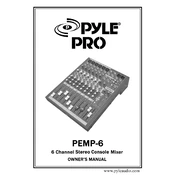 Pyle PEMP6 Console Mixer manual cover