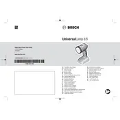 Bosch UniversalLamp 18 Light manual cover