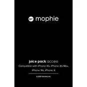 Mophie iPhone X Juice Pack Access Battery Case manual cover