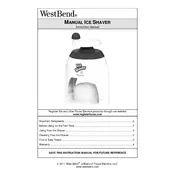 West Bend L5856 SIT12317 Ice Shaver manual cover