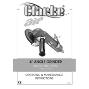 Clarke 3110685 CAT52 Angle Grinder manual cover