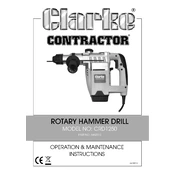 Clarke 6482015 CRD1250 Rotary Hammer Drill manual cover