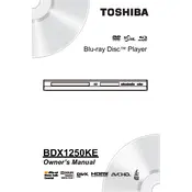 Toshiba BDX1250KE Disc Player manual cover