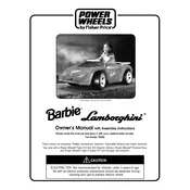 Power Wheels Mattel Barbie Lamborghini 78580 Toy manual cover