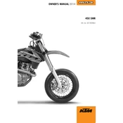 KTM SMR 450 2014 Motorcycle manual cover