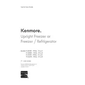 Kenmore 21212 111.2218 Freezer manual cover