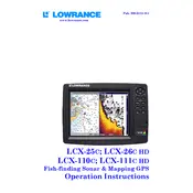 Lowrance LCX-25C Fish Finder manual cover