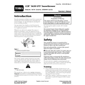 Toro CCR 3650 GTS 38518 Snow Thrower manual cover