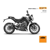 KTM Duke 390 2017 Motorcycle manual cover