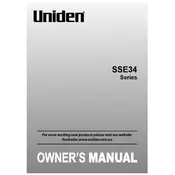 Uniden SSE34 Telephone manual cover