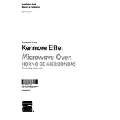 Kenmore 87587 721.8758 Microwave manual cover