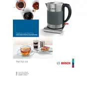 Bosch TWK7S05GB Kettle manual cover