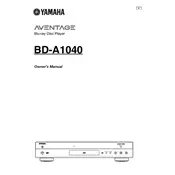 Yamaha BD-A1040 Disc Player manual cover