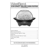 West Bend L5845E 8231 Popcorn Maker manual cover