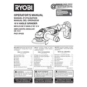 Ryobi P421 Grinder manual cover