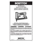 Bostitch TU216-71 Stapler manual cover