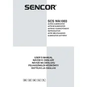 Sencor SCS WA1003 Speaker manual cover