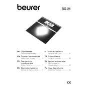 Beurer BG 21 Scale manual cover