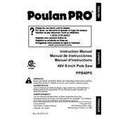 Poulan Pro PPB40PS Pole saw manual cover