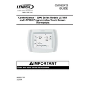 Lennox ComfortSense 5000 Series manual cover