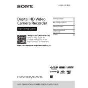 Sony HDR-CX450 manual cover