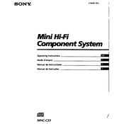 Sony MHC-C33 manual cover