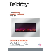 Beldray EH2206S Corsica Mirror Wall Fire manual cover