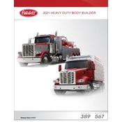 Peterbilt Model 389 Truck Body Builder manual cover