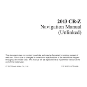 Honda CR-Z 2013 manual cover