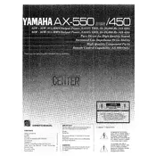 Yamaha AX-450 Amplifier manual cover