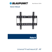 Blaupunkt B&M Universal TV Wall Mount 22-40 330319 manual cover