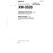 Sony XM-3520 manual cover