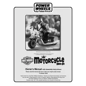 Power Wheels Mattel Harley-Davidson Lil Motorcycle Ride-On 74230 Toy manual cover