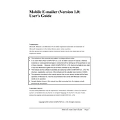 Casio Mobile E-mailer Ver.1.0 Software manual cover