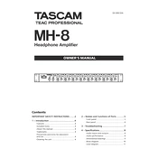 Tascam MH-8 manual cover