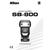 Nikon SB 800 manual cover